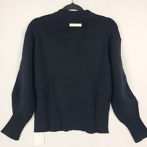 NWT Apparis Anderson Ribbed Button Up Cardigan Knit Black Size Small Retail $245 - Picture 9 of 9